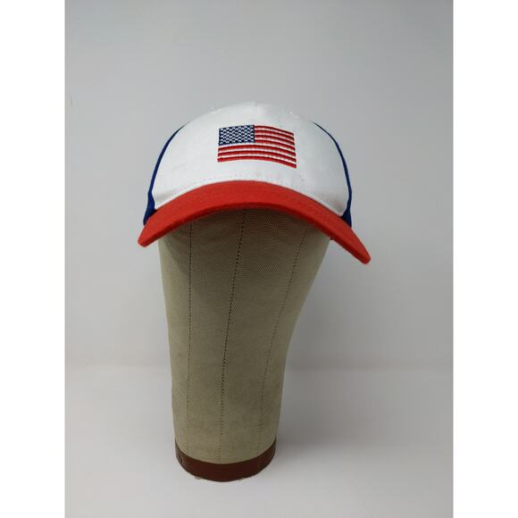 Target Patriotic American Flag Red White & Blue Slideback Hat Embroidered - Picture 2 of 11